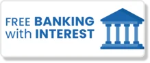 banking with interest logo service charge